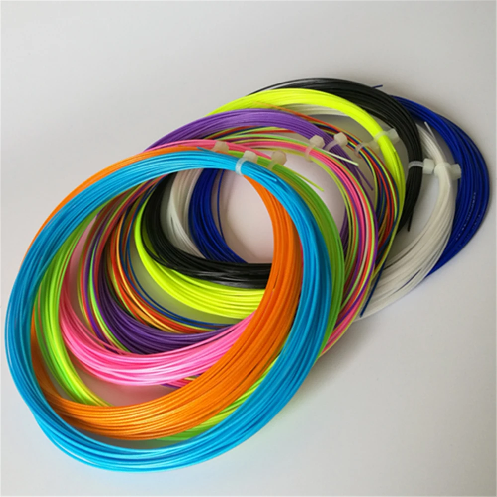 Accept customized high tensile strength 0.7mm 10m new design string for raket badminton