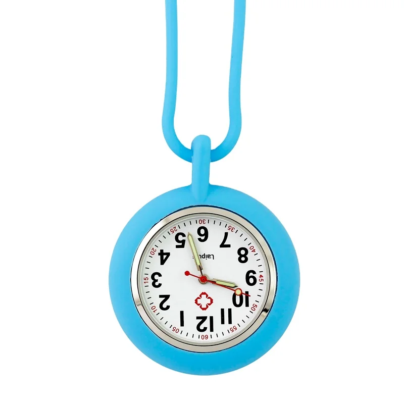 Colored Circles Nurse Clip-on Fob Brooch Pendant Hanging Pocket Watch For women Quartz Watches