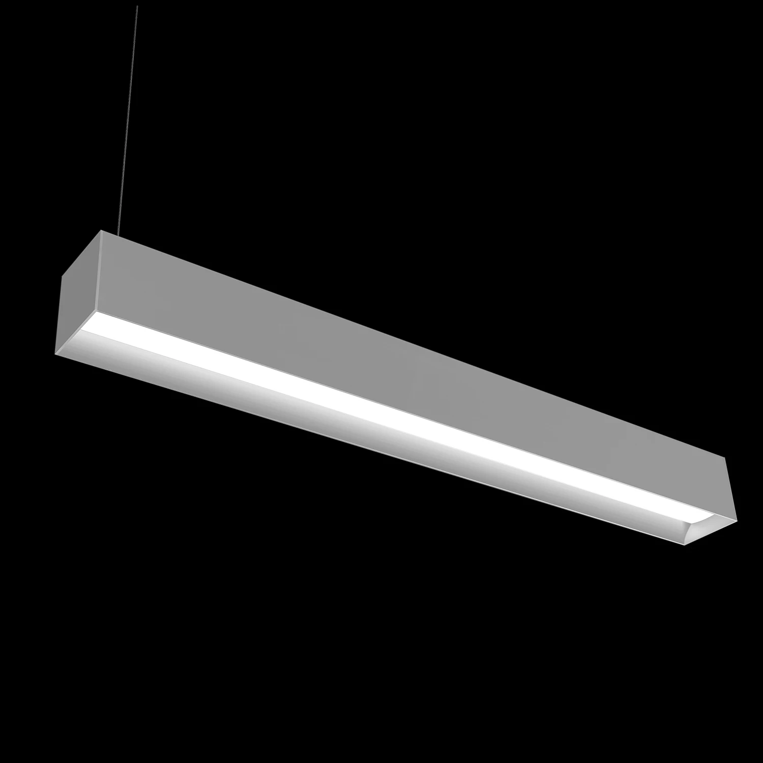 2024 hot sale modern design with concave curve reflector aluminum office led linear light pendant light