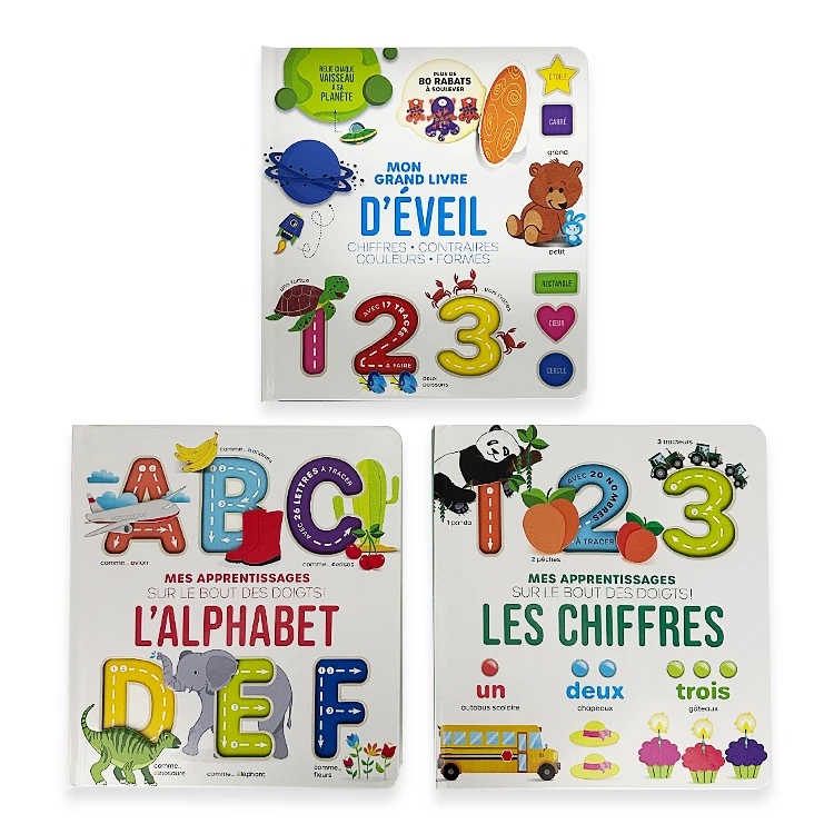 Custom number & letter shaped page book Printing My Awesome Alphabet Counting Book Die cutting children education book printing