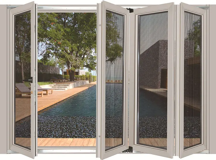 Aluminum Folding door 27 Years Experience Commercial Residential Aluminum Folding door System OEM Good Price