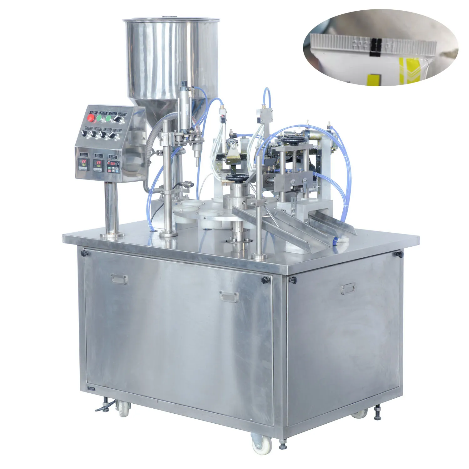 SEMI Cosmetic Oval Tube Filling Sealing Machine