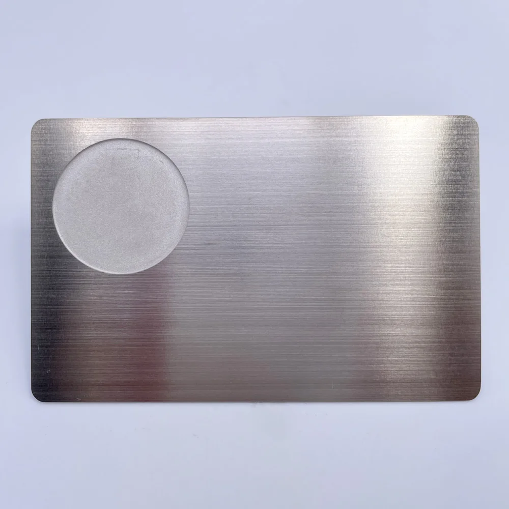Engraving stainless steel NFC metal card Customized NFC metal ID card Blank silver metal business membership card with chip