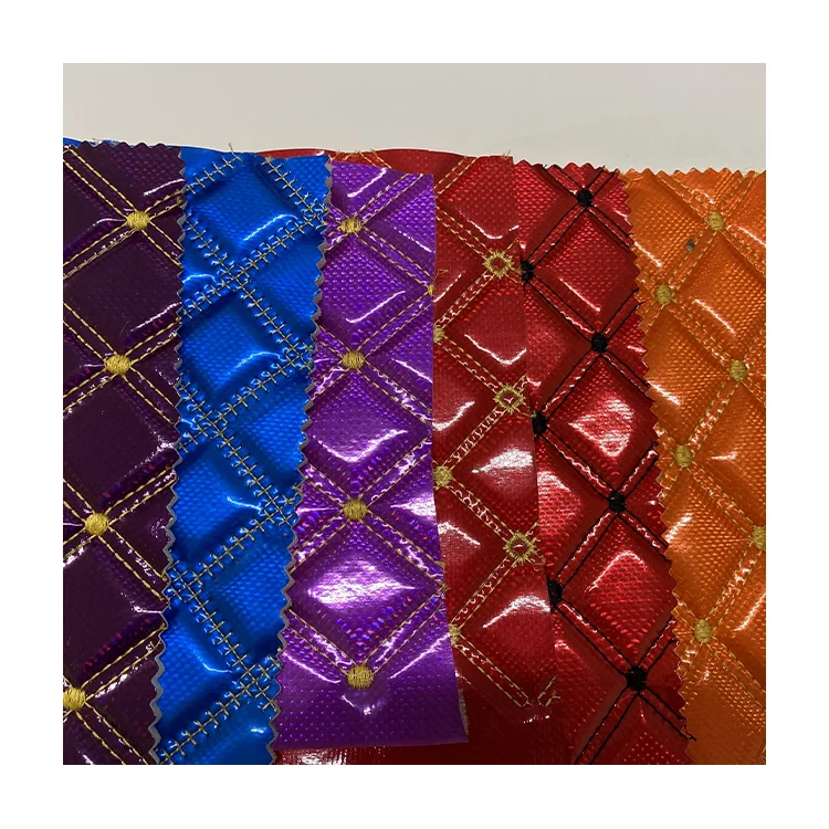2-8MM Custom Quilted Embroidery Diamond Stitching Leather For Car Seat Car Interior Wallpaper Office Chair