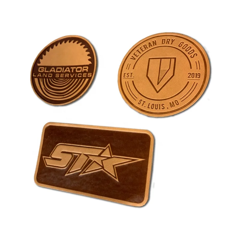 Customize Embossed Leather Patches Sew On Clothing Neck Shirt Logo Tag Jeans Self Adhesive Label Women Bags Handbags