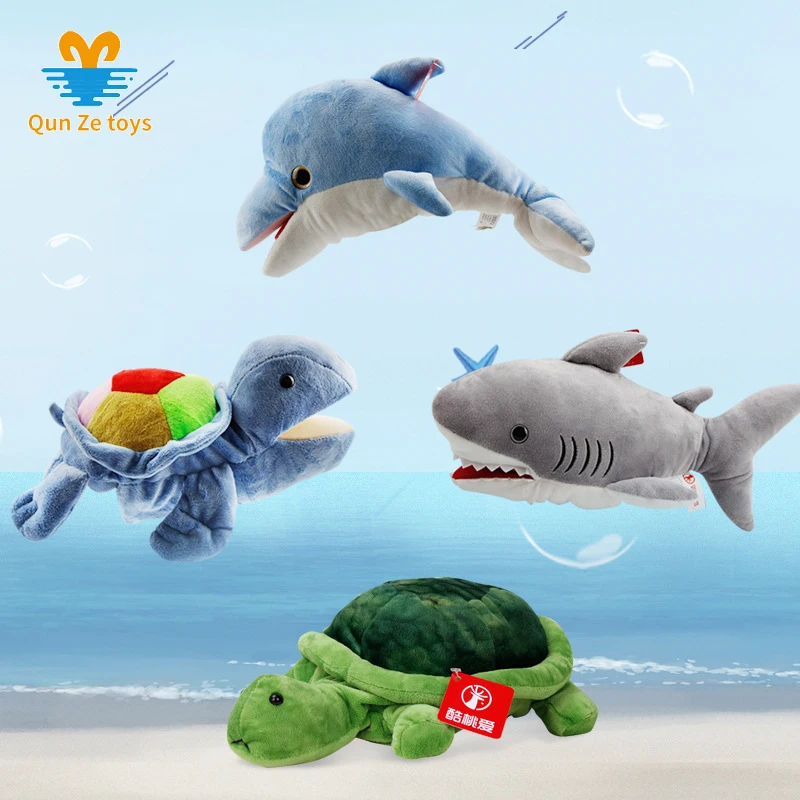 Sea Animal Hand Puppet Wholesale Plush Shark Baby Toy Human