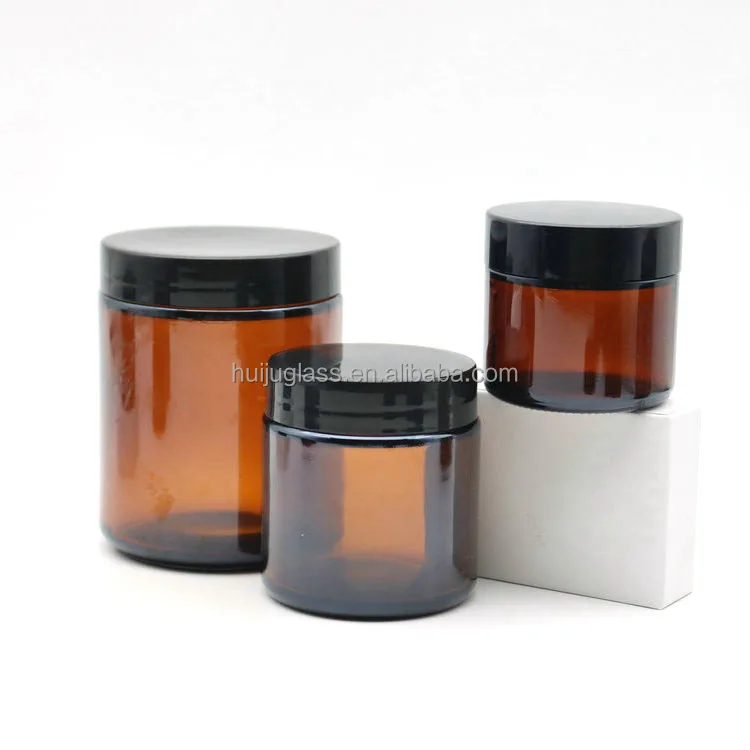 Candle holder luxury 2oz 4oz 7oz 8oz 10oz 12oz 14oz amber frost glass candle jar with metal lid