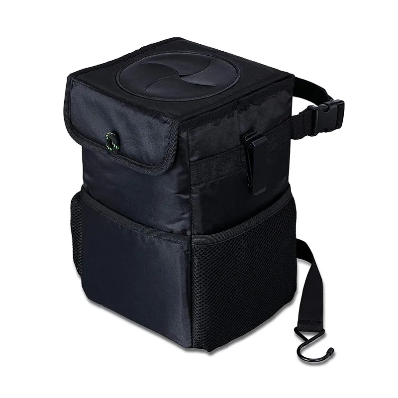 
High Quality Waterproof Folding Hanging Car Organizer Garbage Bin Car Trash Can Bag 