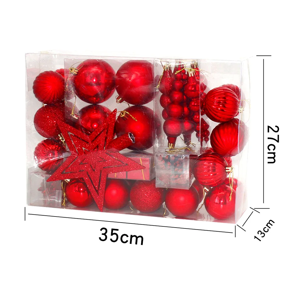 40-170 мм 60 снежинок сосны Рождественская матовая подсветка Рождественская елка подвесные елочные шары украшения Декор для Рождества