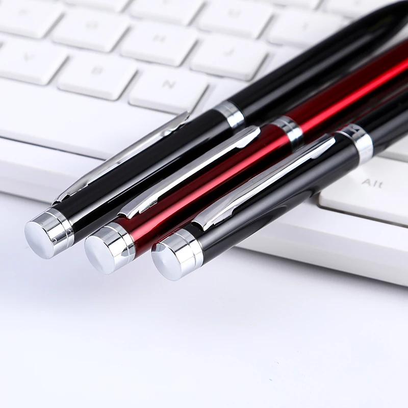 
Cheap metal pen luxury laser customized brand black advertising ballpoint pen hotel supplies promotional pen 