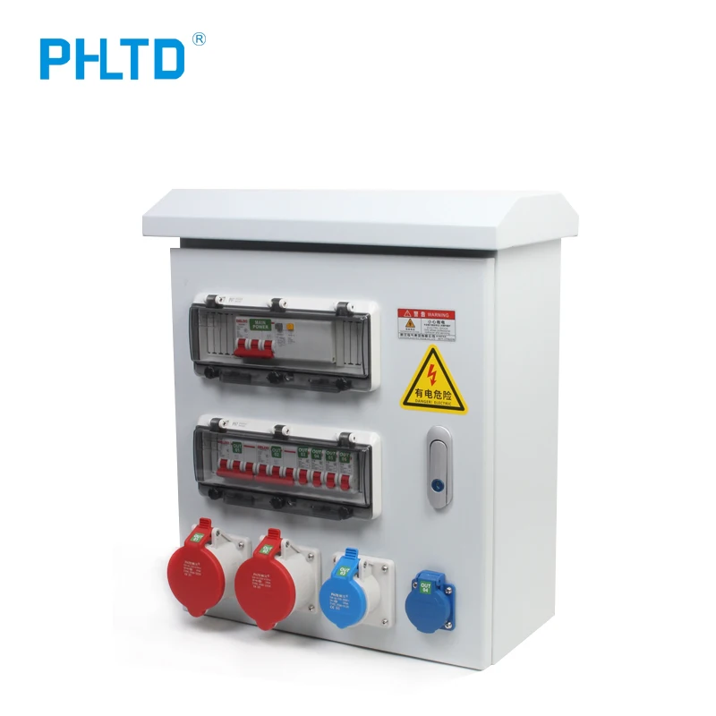 IP66 500*400*180mm 32A 5P industrial socket CEE Customized Industrial Plug Socket Outdoor Portable 3 phase Power distribution