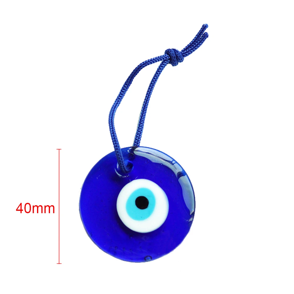 Стеклянная синяя Турецкая подвеска Lucky Eye Настенный декор веревочная цепочка простое украшение для дома гостиной автомобиля LE715