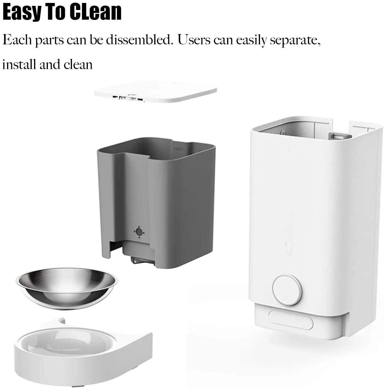 
PETKIT FRESH Element Mini Metal Wi-Fi Enabled Automatic Pet Cat Feeder with App and Alexa voice control 