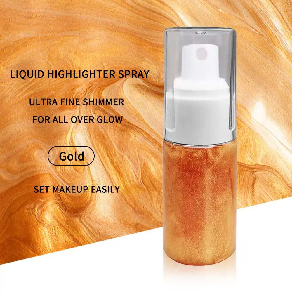 New Arrivals Make Your Brand Highlighter Spray Glitter Bronze Highlighter Powder