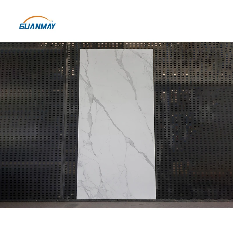 White Polished Glazed Matte Big Slab Floor Tiles Porcelain Ceramic Wall Tiles Sintered Stone for TV Background and Table Top