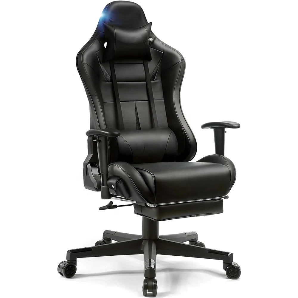 JL Cheap 300lb Max Black Gamer Stuhl Best Swivel Video Game Chair Full Recliner Pc Adults Gaming Chair with Speakers
