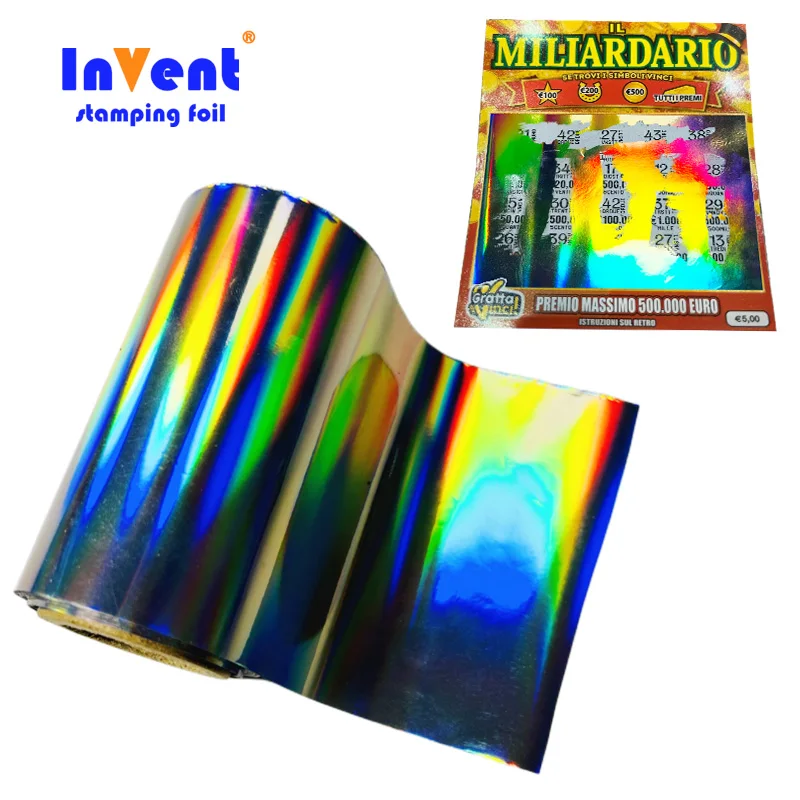 Paper Application Scratch Off Hot Stamping Foil rolls Zebra For Label Stickers card