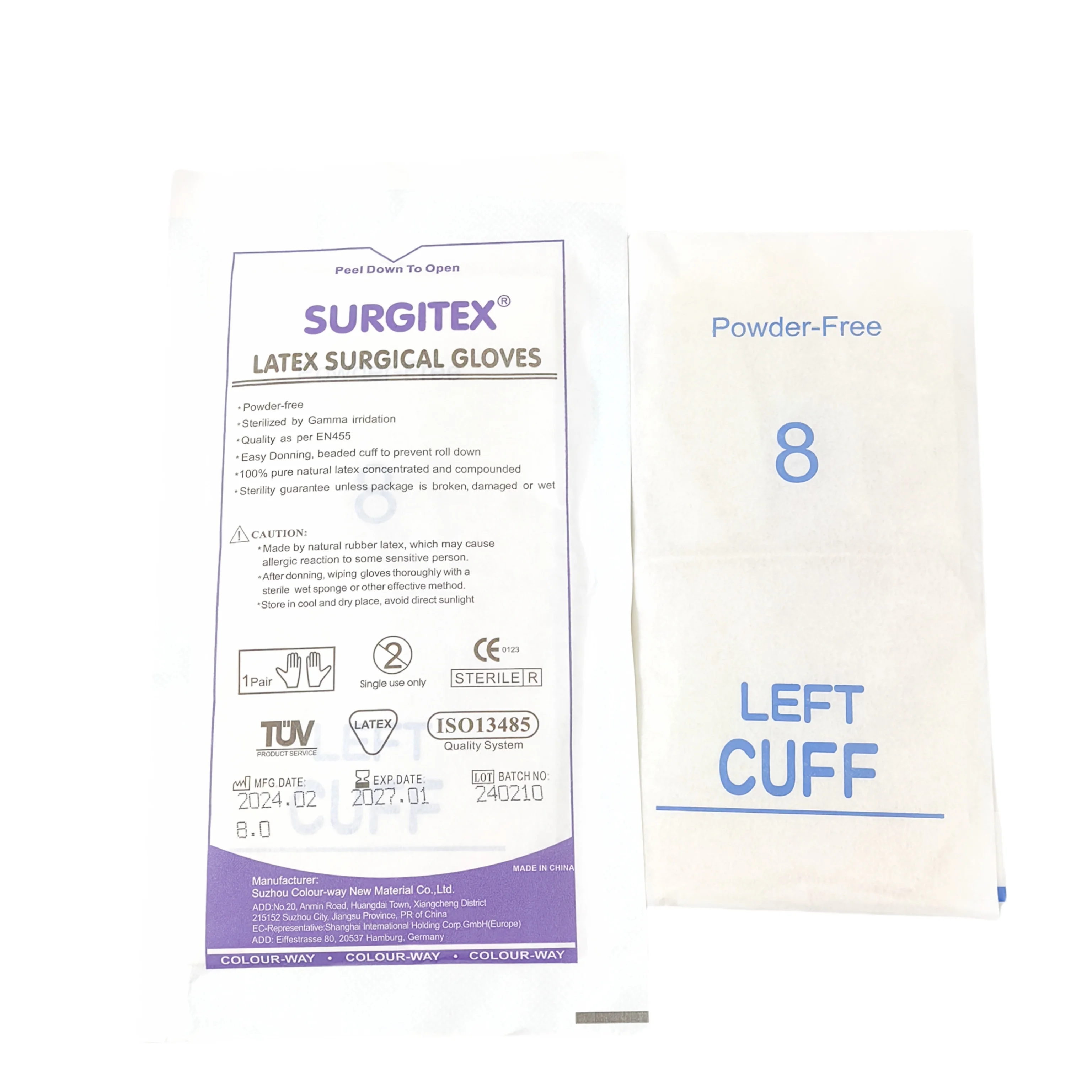 New Model Customized Reliable Protection With Certified Powder Free Sterile Latex Surgical Gloves