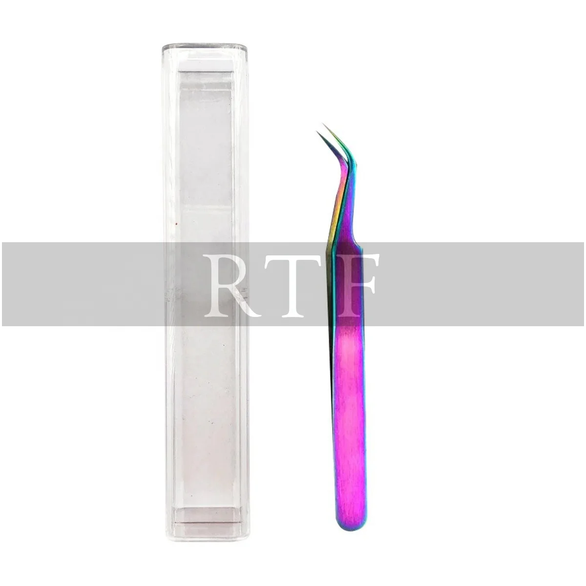 Tweezers Stainless Steel Gold Blue for eyelash extension Eyelash extension tweezers set Thin tip