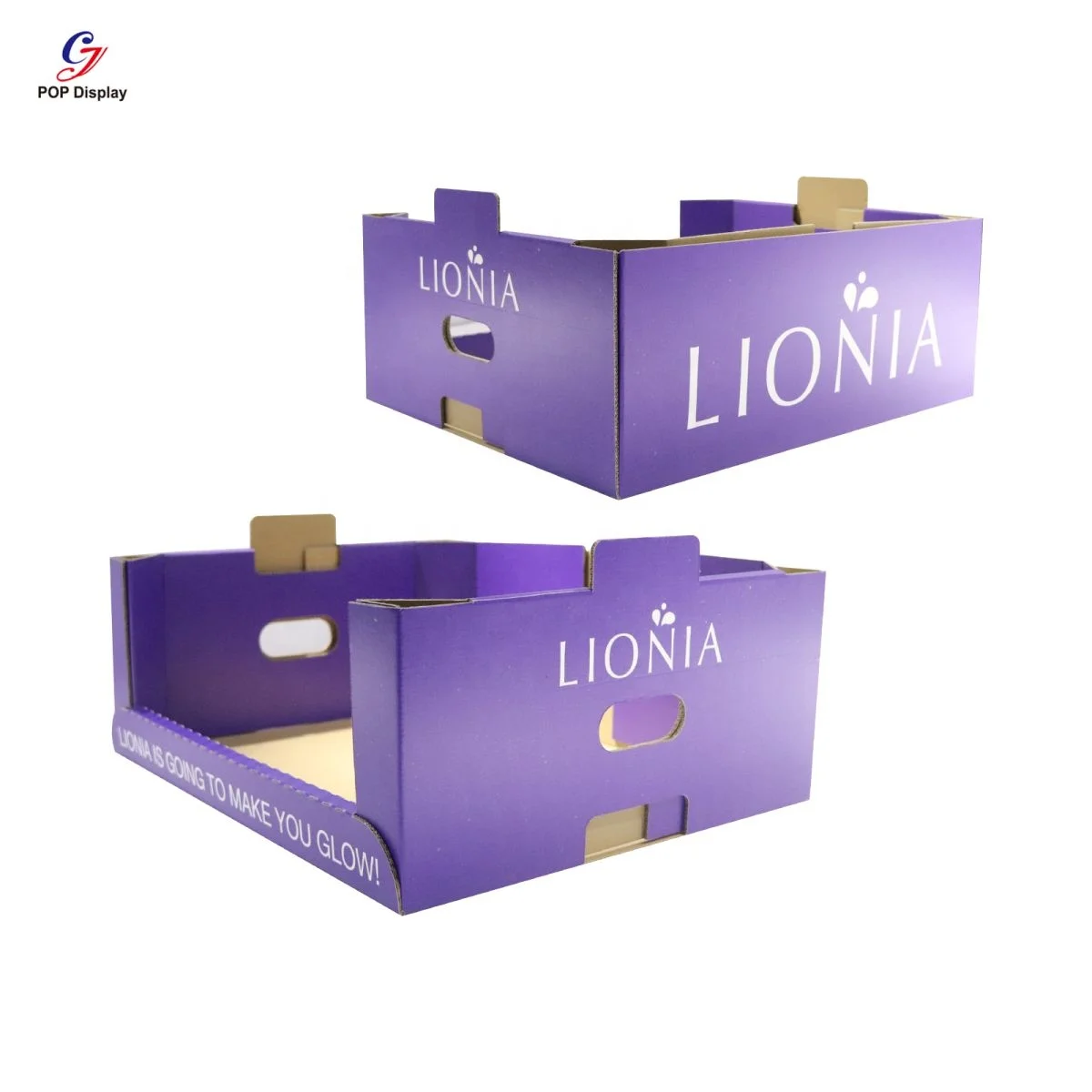 Customized Size Printing Freely Stack Cardboard Carton Boxes Stacking Storage Paper Box With Lids For Fruit