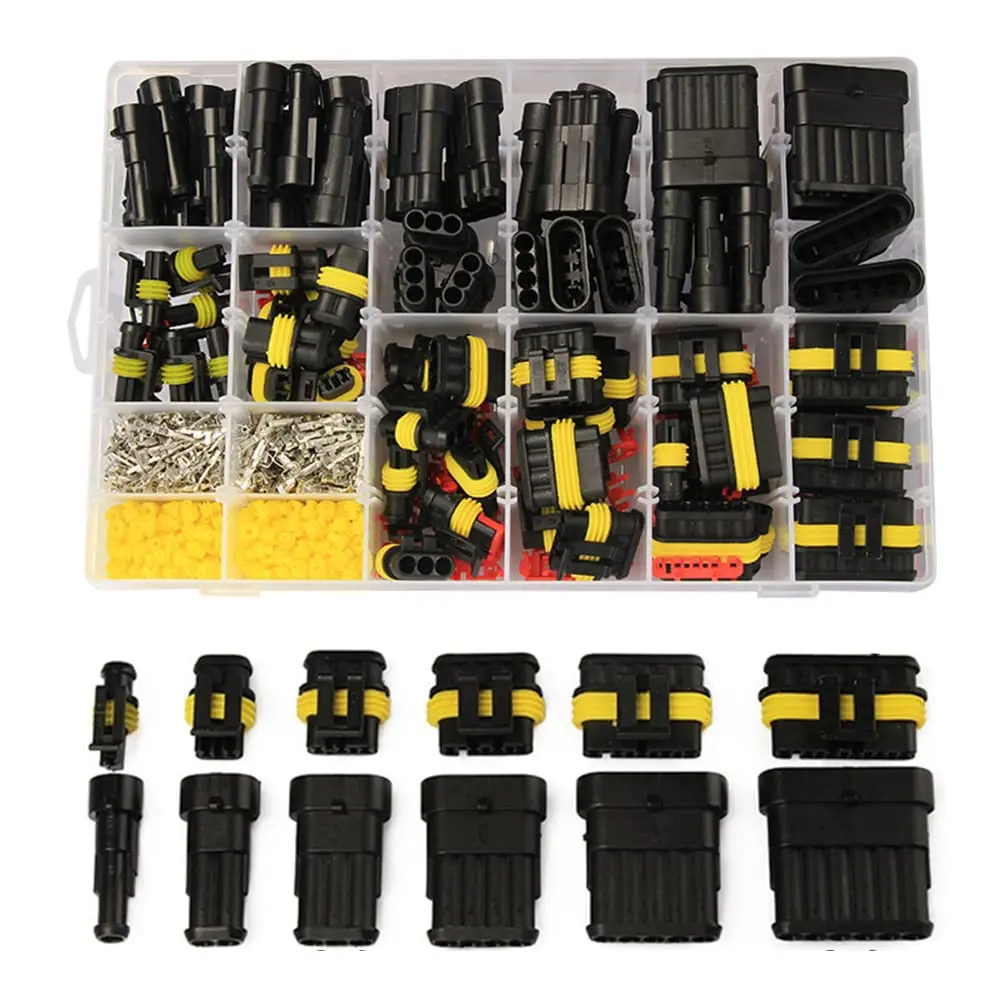 708Pcs Waterproof Automotive Electrical Connector Terminals Male&Female Pin Automotive Wire Connectors Kit