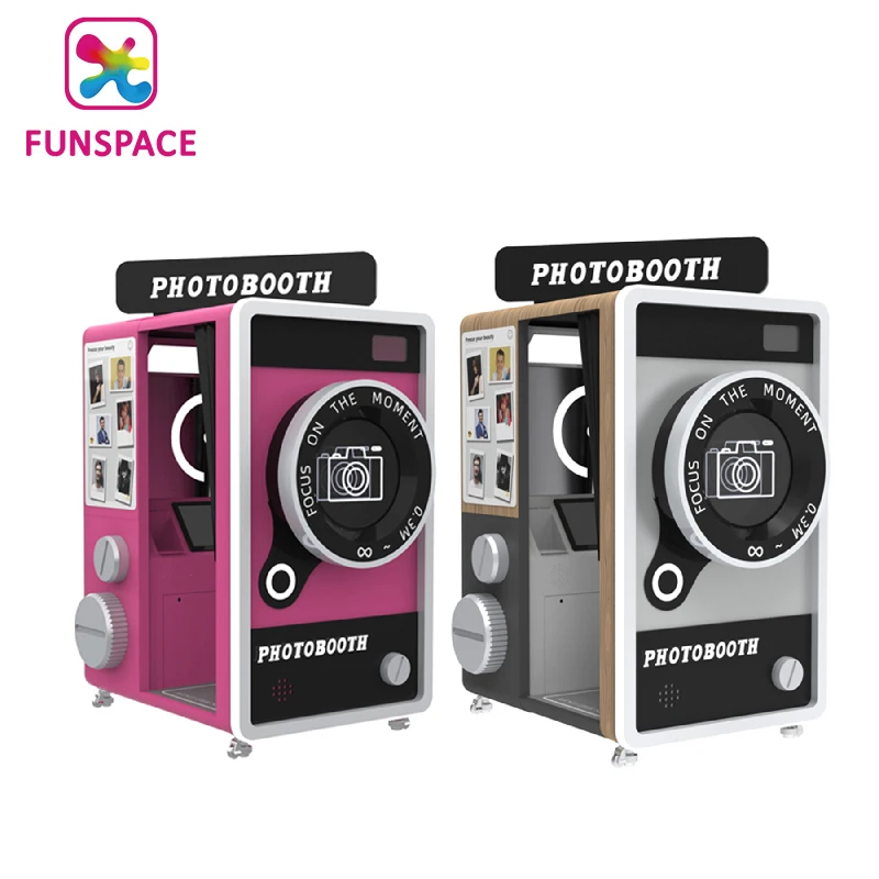 Funspace coin style customizable appearance, traditional and popular selfie touch screen photo booth machine