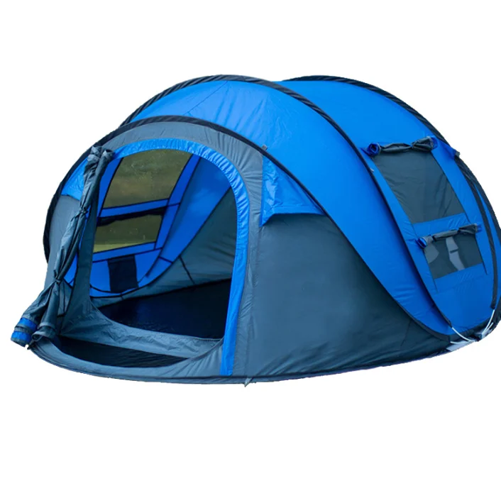 Quick Open Waterproof Pop Up Tent 3-4 Person Rain Proof Camping Single Layer Portable Fast Outdoor Automatic Tent