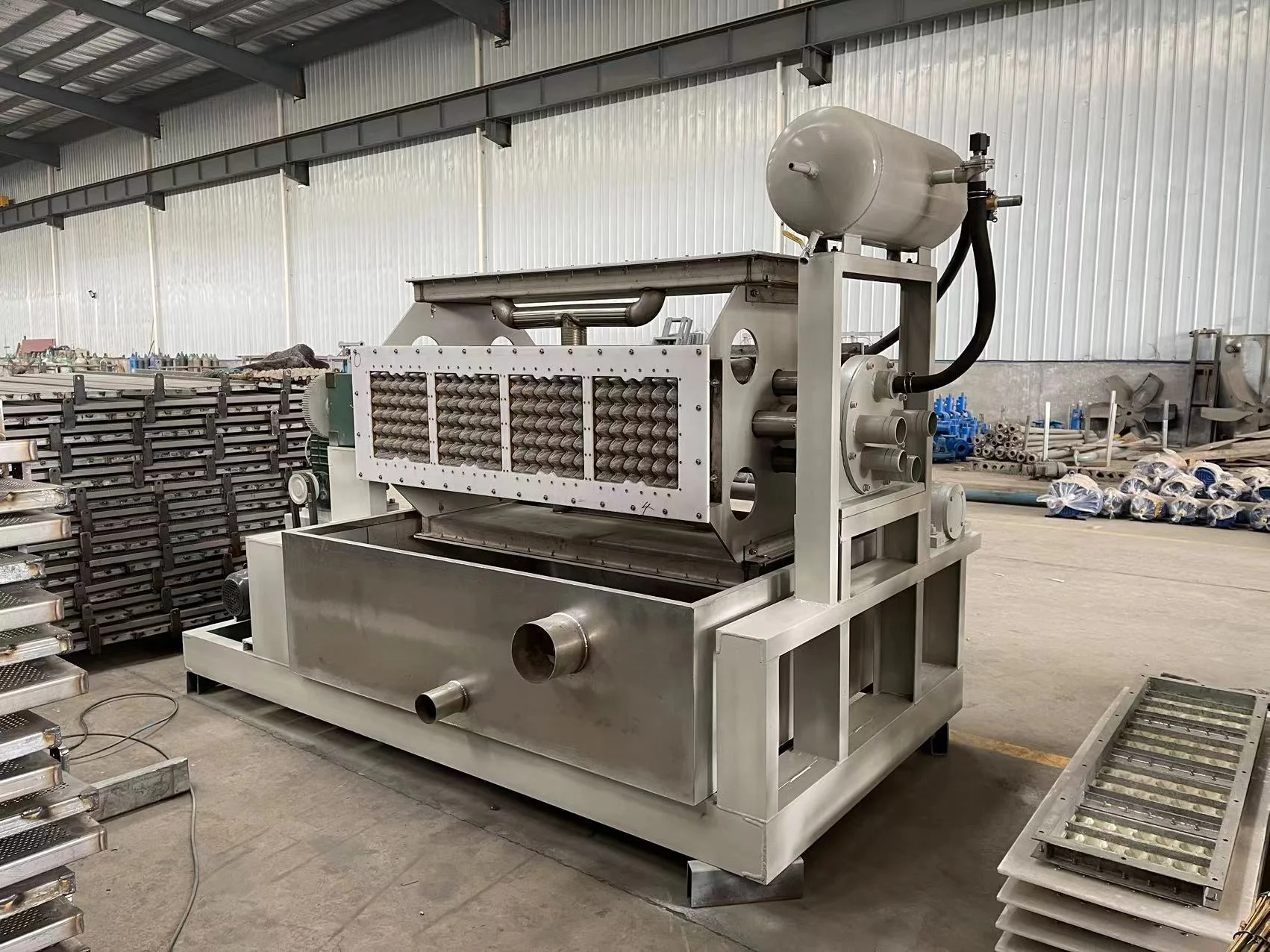 Professional pulp thermoforming equipment coffee tray milk tea beverage fixed coaster biodegradable paper egg tray machine