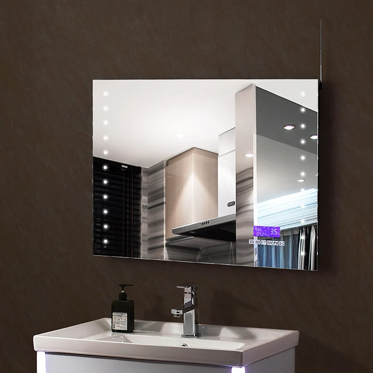 Large Bathroom Makeup Rectangle Led Mirror Led Lighted Cosmetic Mirror With Led Lights Magnifier