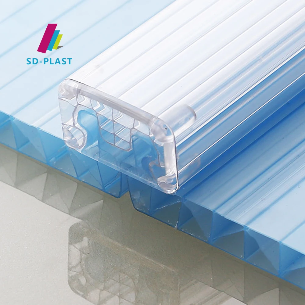 22mm 25mm 27mm 30mm 7-wall R-Structure blue tinted polycarbonate sheets lexan bayer roof U lock polycarbonate sheet for greenhou
