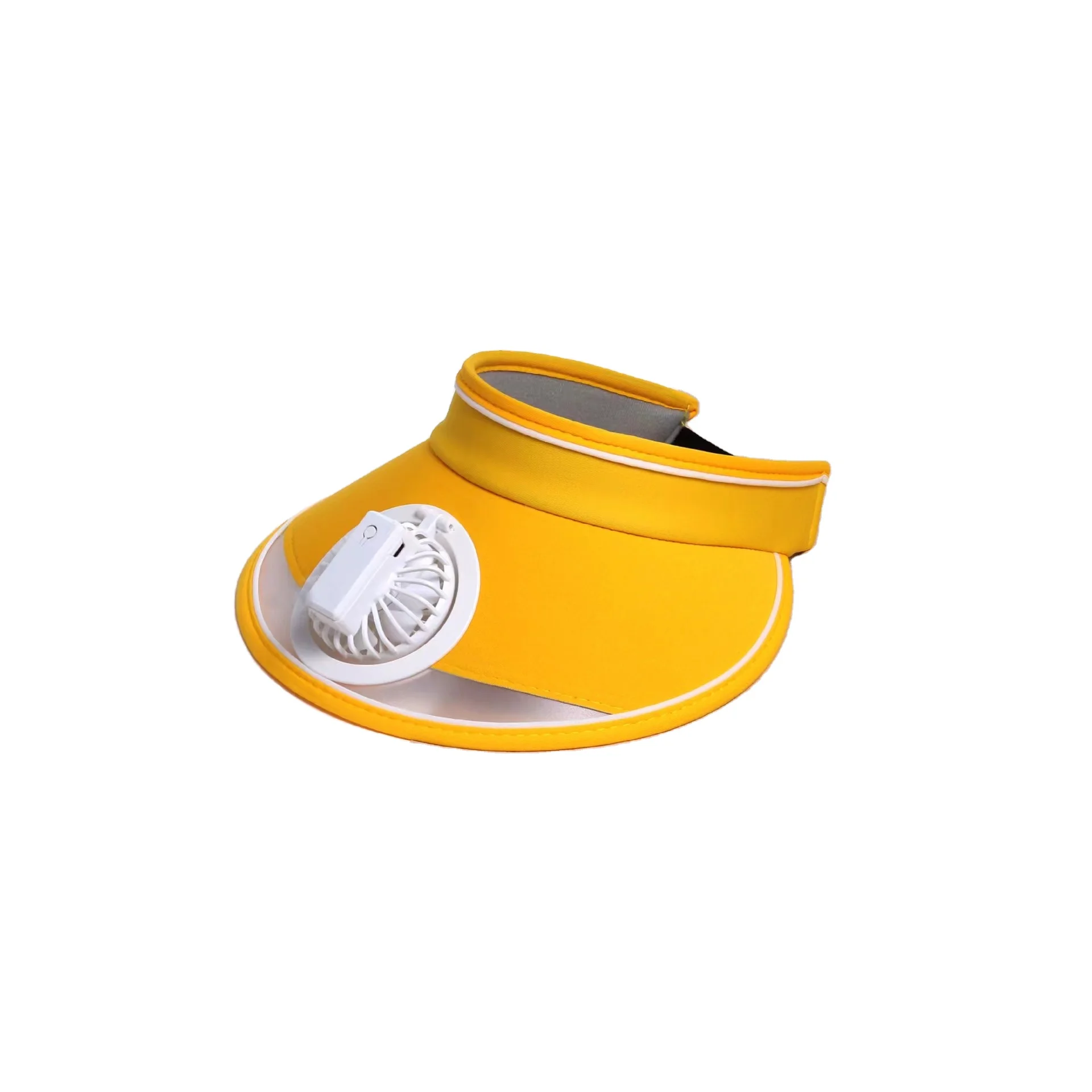 New summer solid shade fan hat no top sunblock large brim hat outdoor adjustable empty top hat