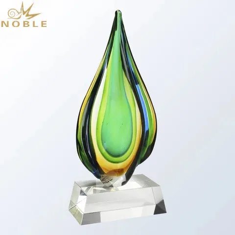 
Noble high quality crystal home decoration souvenir gift custom hand blown art glass award 