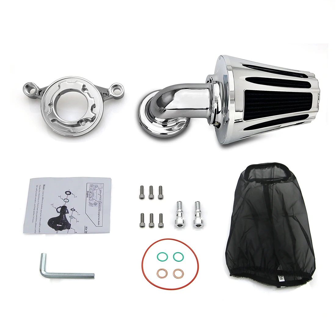 Chromed Cone Air cleaner filters for harley Breakout FXSB Cross Bones FLSTSB Dyna Wide Glide FXDWG 1993-2015