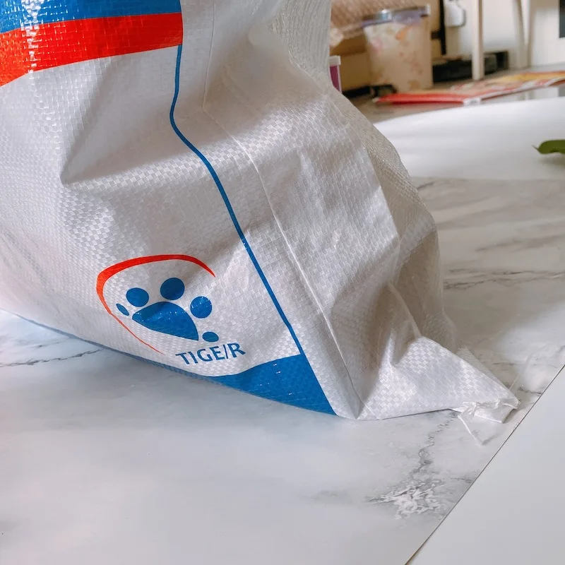 Manufacturer pp cotton wheat flour bags 50kg sack printed plastic with handle rice packing