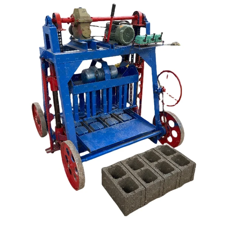 Big mobile brick making machine produces bricks in 45 seconds Cement concrete hollow block forming machine