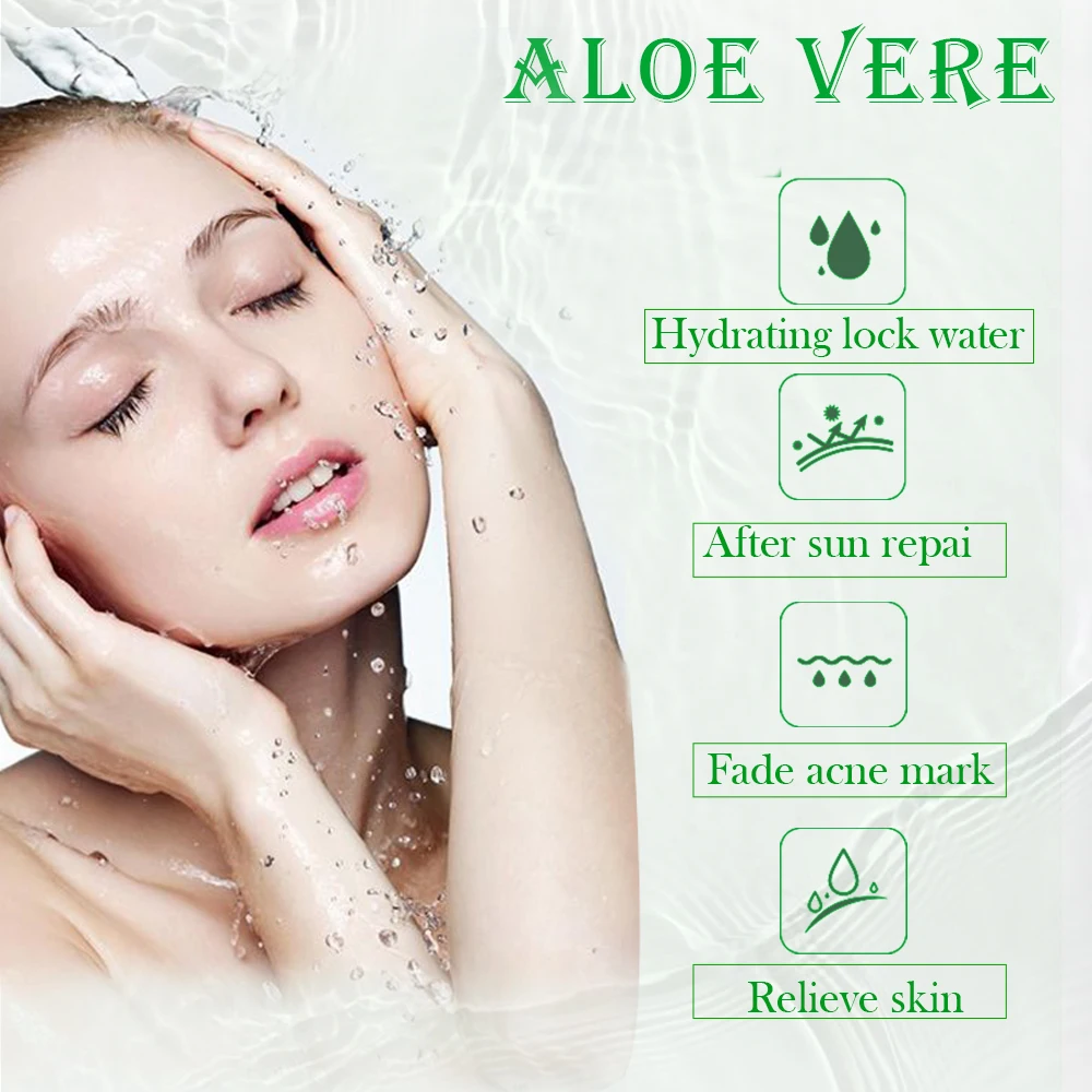 Pure Aloe Vera увлажняющая Органическая анти-старения отбеливающий ремонт крем для лица Уход за кожей по уходу днем и ночью