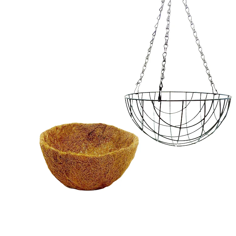 
10 inch coco liner artificial flower hanging basket for planters 