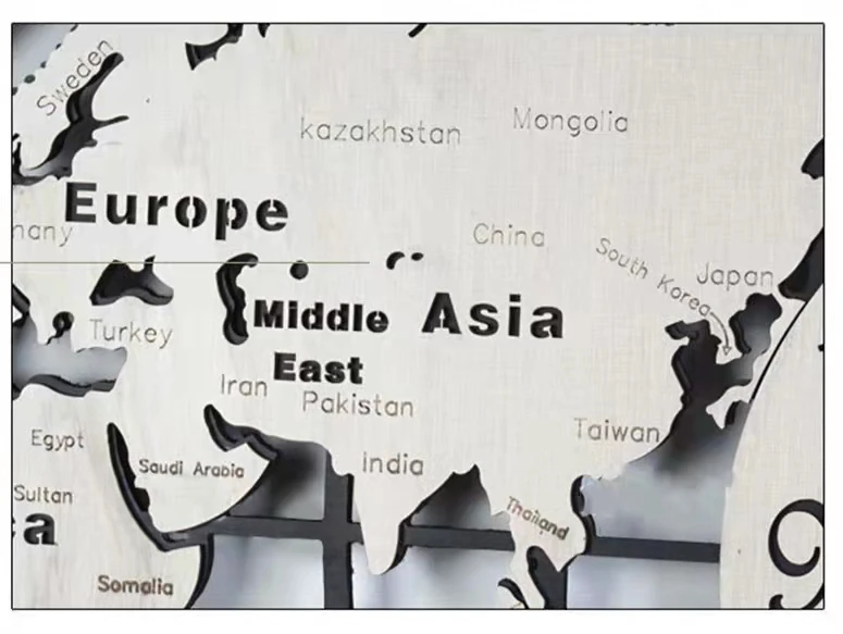 wholesale wall clock world map wall art decor, stock art map wall clock for wall decor, wall clock with map for home decor