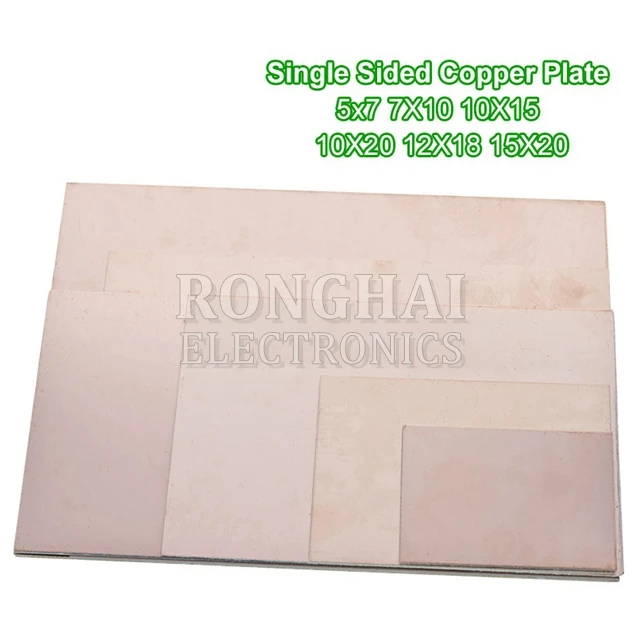 FR4 PCB 5x7 7x10 10x15 10x20 15x20 12x18 см односторонняя медная плакированная пластина ламинат универсальная Стекловолоконная печатная плата
