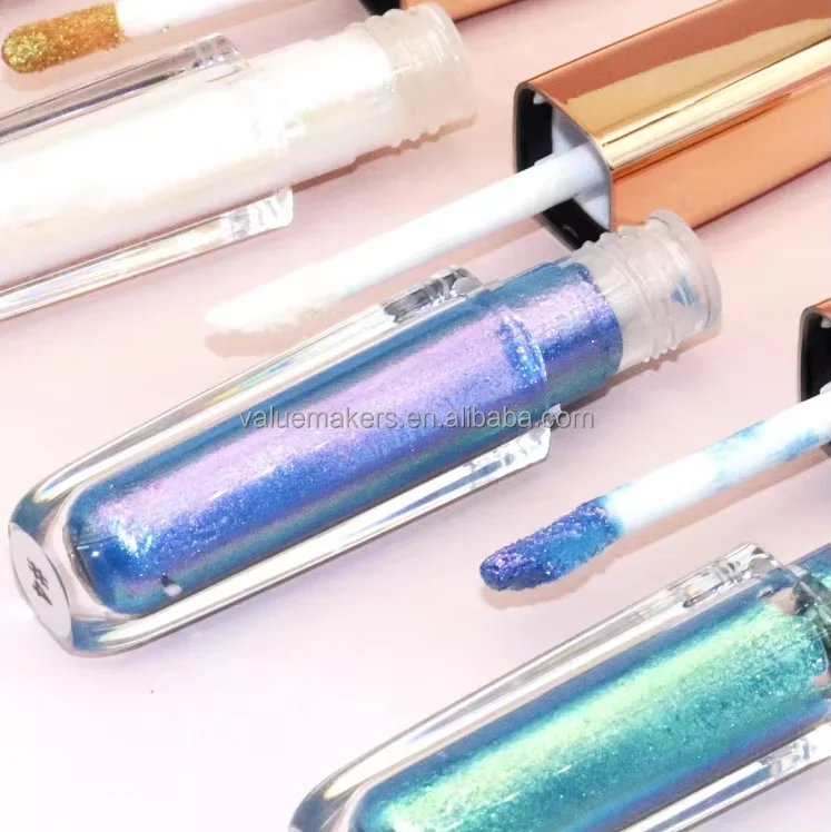 Multichrome chameleon 6 colors liquid eyeshadow holographic effect diamond eyeshadow metallic duochrome eyeshadow private label
