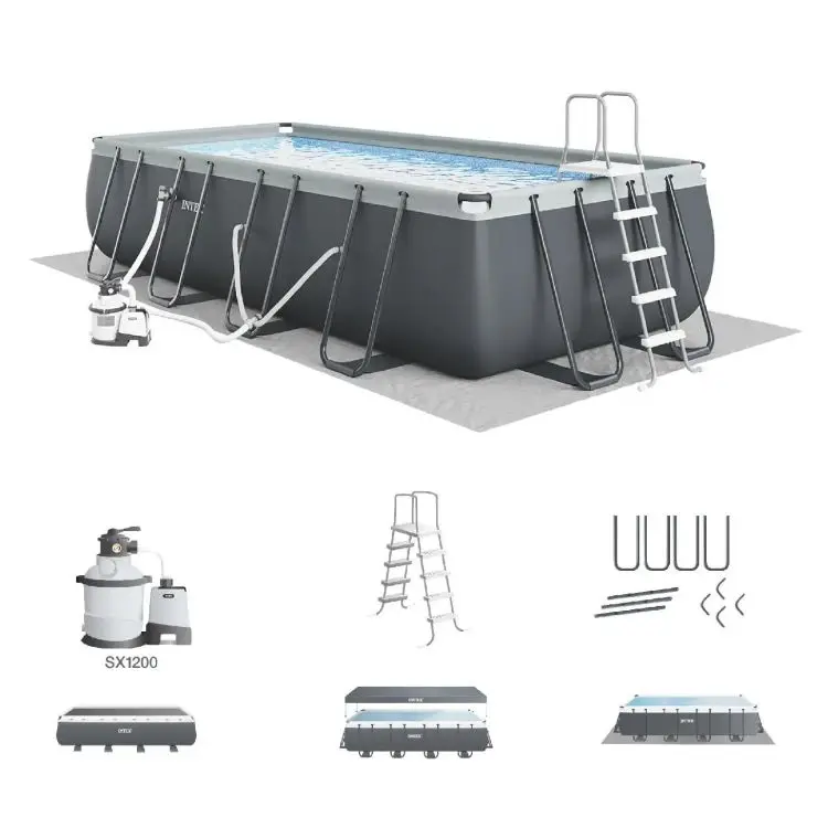 INTEX 26355EH 18ft x 9ft x 52in Ultra XTR Deluxe Rectangular above Ground Swimming Pool Set