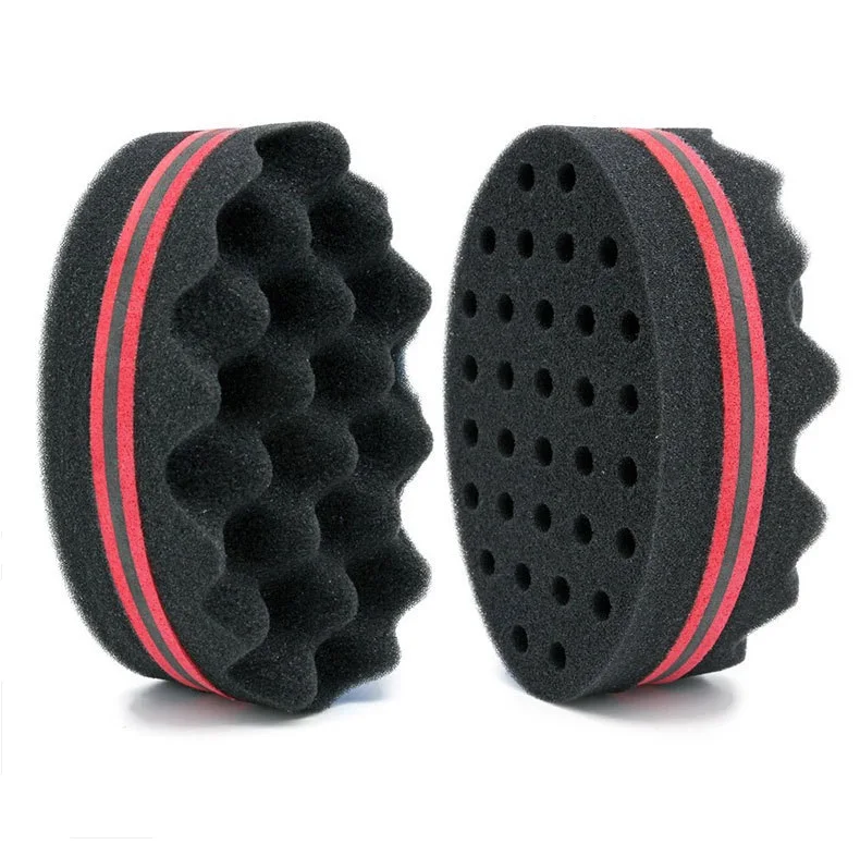 Двухсторонние губки для завивки волос овальной формы черных