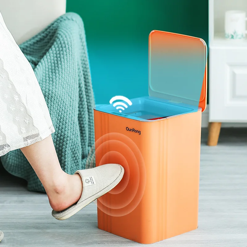 Household ABS Plastic Sensor Dustbin Automatic Garbage Bin Intelligent Waste Bin Smart Trash Can