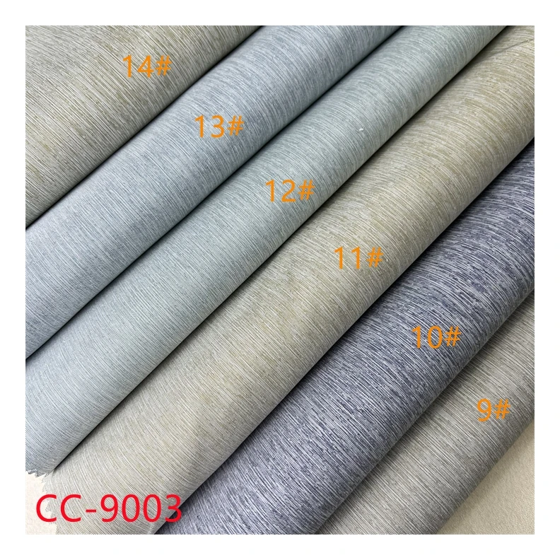 CC-9003 Ready To Ship Hot Sale Super Blackout Fabric Different Color Double Face 100% Shading Rate Coating Stripe Curtain Fabric