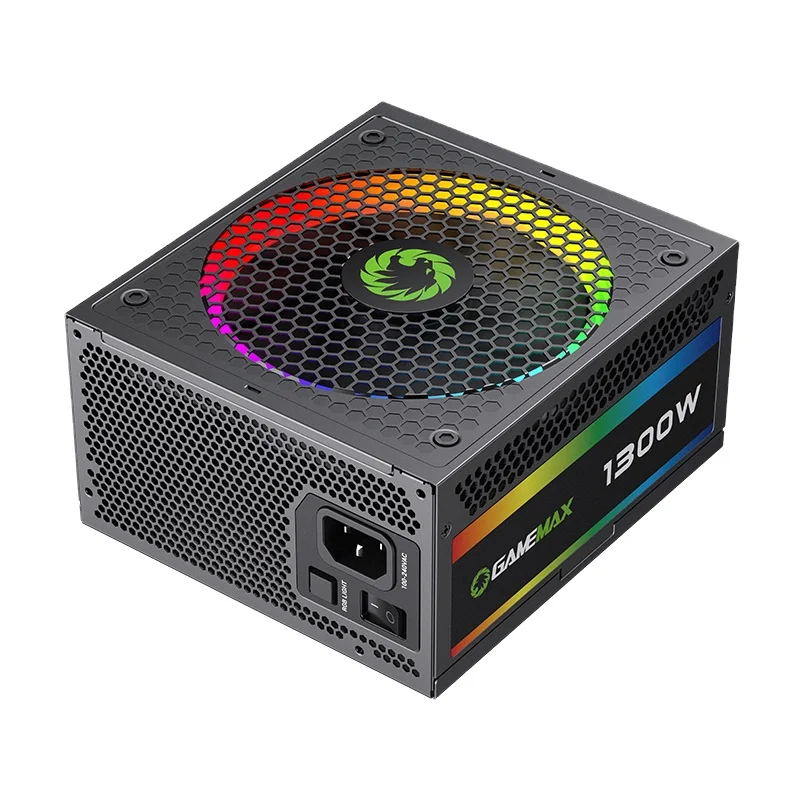 GAMEMAX 1300W блок питания, полностью модульный, 80 + Platinum, ATX3.0 PCIe 5,0, ARGB Aura Sync, RGB-1300