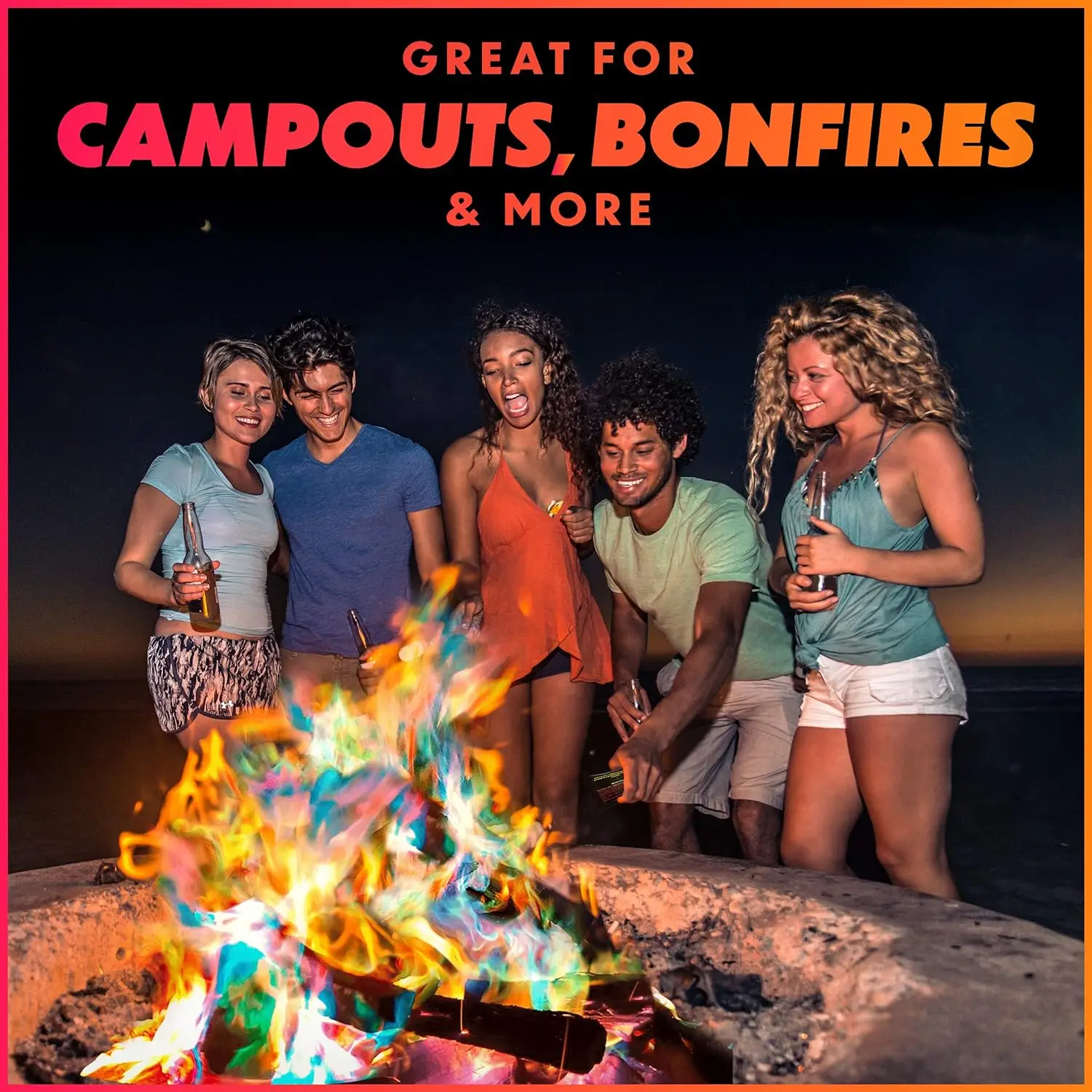 Outdoor Magical Fire Color Changing Packets for Campfires  Fire Pit Outdoor Fireplaces Camping Essentials for Kids Adults