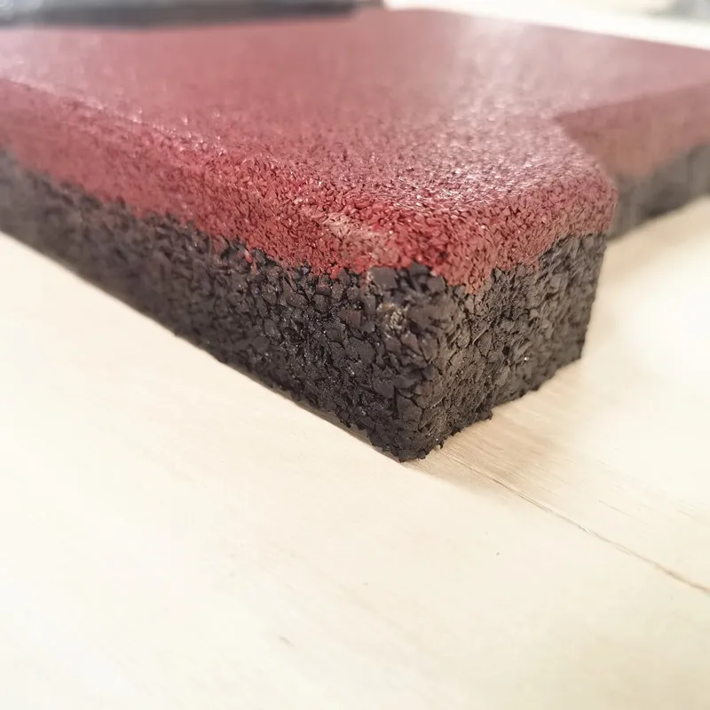 China factory outdoor I shaped rubber tiles interlocking rubber paver bricks