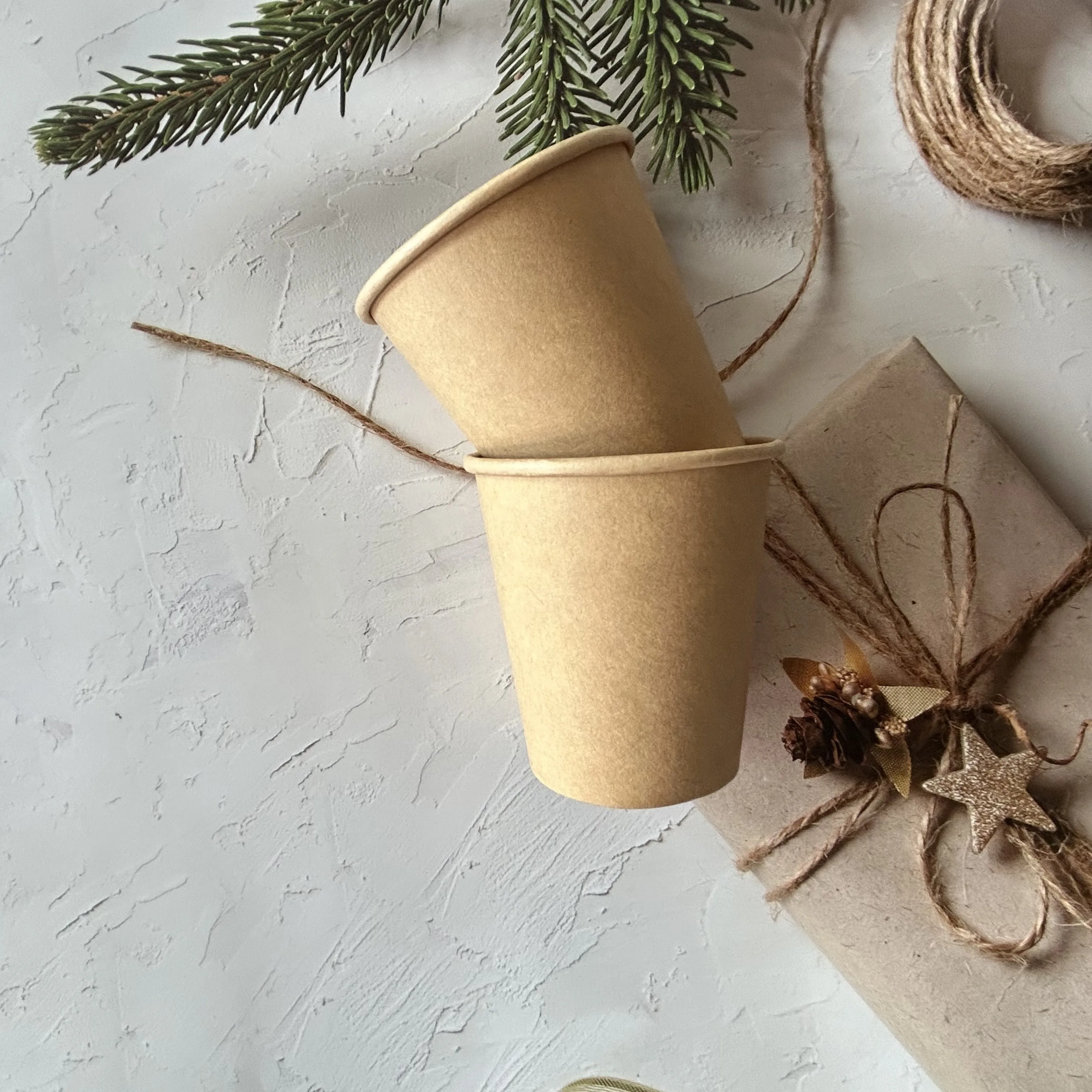 7oz 8oz 9oz Disposable Coffee Tea Water Drinks Cups with Lids Paper Cup Production China