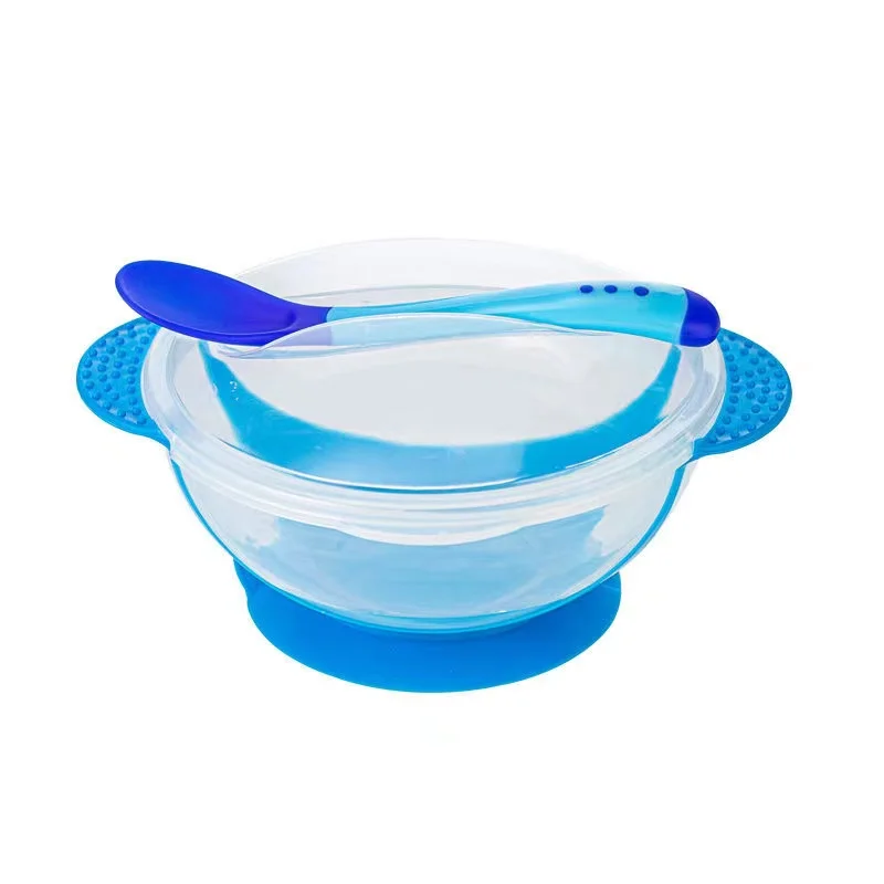 Magic Eco-friendly Baby Plastic Suction Bowl Baby Feeding Plate Kids Dining Salad Fruit Soup Dinnerware Baby Bowl set