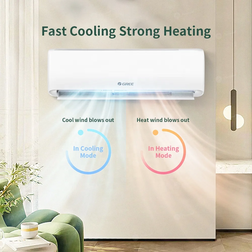 Gree Air Conditioner Wall Mounted 9000Btu Smart Mini Split Air Conditioners Cooling Only 9K Ductless Air Conditioner Inverter
